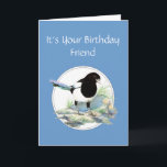 Funny, Friend Birthday, Magpie Waterverf Bird Kaart<br><div class="desc">Als je van vogels,  natuur of wilde dieren houdt,  en vooral van Magpies,  zou dit een geweldige verjaardagskaart zijn,  com</div>