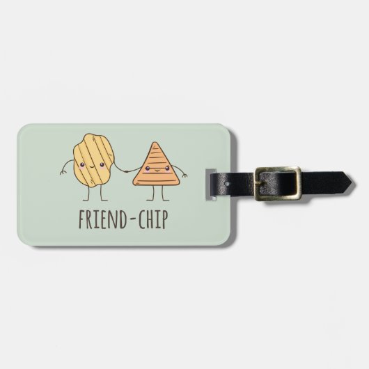 Funny Friend-chip chips chips Bagagelabel (Voorkant horizontaal)