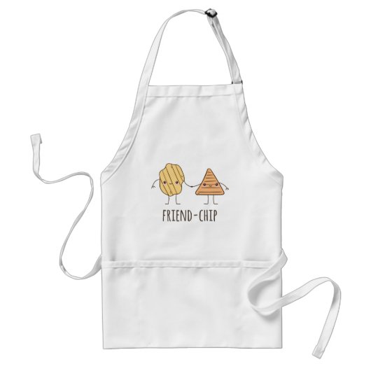 Funny Friend-chip chips chips Standaard Schort (Voorkant)