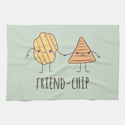 Funny Friend-chip chips chips Theedoek (Horizontaal)