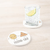 Funny Friend-chip chips chips Zandsteen Onderzetter (Zijkant)