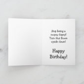 Funny Friend Humor Birthday Card Kaart (Binnen)