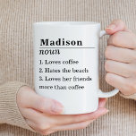 Funny Friend Personalized Name Definition Koffiemok<br><div class="desc">Creëer je eigen leuke cadeau voor je beste vriend met een persoonlijke naamdefinitie.</div>
