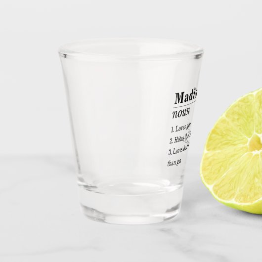 Funny Friend Personalized Name Definition Shot Glas (Links)