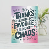 Funny Friend Thank You Card Bedankkaart (Staand voorkant)