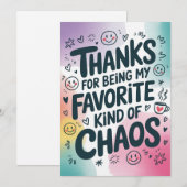 Funny Friend Thank You Card Bedankkaart (Voorkant / Achterkant)