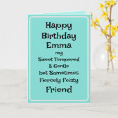 Funny Friend Verjaardag Kaart (Gele Bloem)