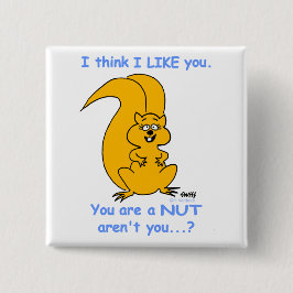 Funny Friendly Squirrel Cartoon Friendship Button