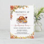 Funny Friendsgiving Diner Thanksgiving Uitnodiging (Staand voorkant)