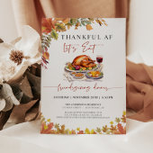 Funny Friendsgiving Diner Thanksgiving Uitnodiging