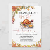Funny Friendsgiving Diner Thanksgiving Uitnodiging (Voorkant)
