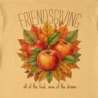 Funny Friendsgiving Fall Apple Cozy Foodie Friends Tri-Blend Shirt