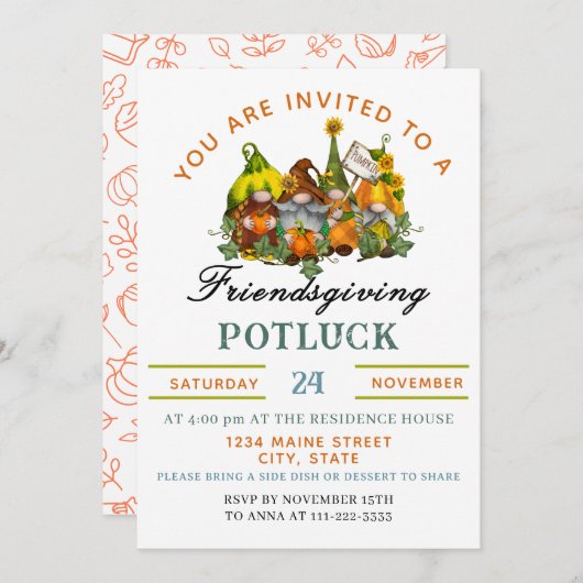 Funny Friendsgiving  Kaart (Voorkant / Achterkant)