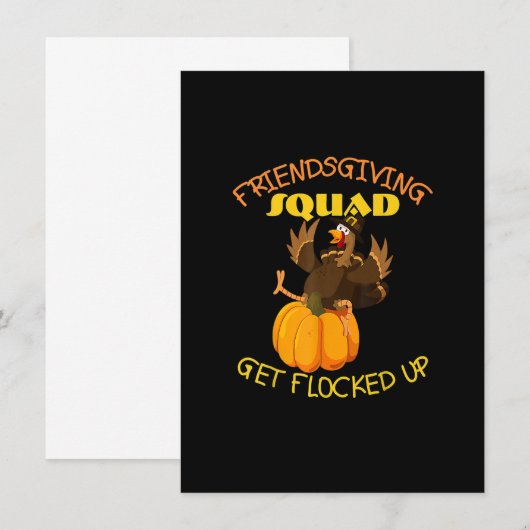 Funny Friendsgiving Squad Deze dag van de Thanksgi Kaart (Voorkant / Achterkant)
