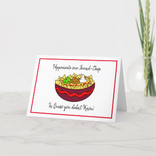 Funny Friendship Card, Food Puns Kaart