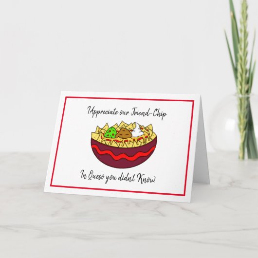 Funny Friendship Card, Food Puns Kaart (Voorkant)