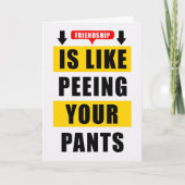 Funny Friendship Comparison Bold Typography Kaart (Voorkant)