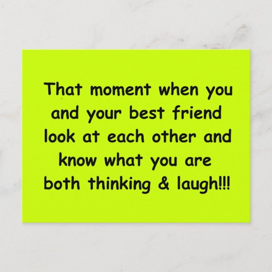 FUNNY FRIENDSHIP-MOMENTEN BESTE VRIEND KIJKEN ELK  BRIEFKAART (Voorkant)