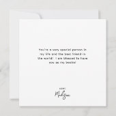 Funny Friendship Pink Heart Bestie Persoonlijk Kaart (Achterkant)