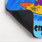 Funny frilly nek lizard surfende cartoon muismat (Hoek)