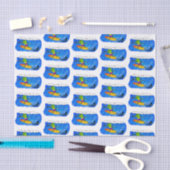 Funny frilly nek lizard surfende cartoon tissuepapier (Craft)