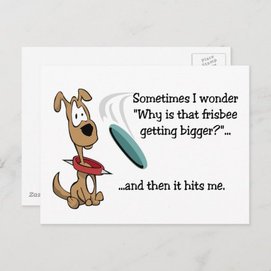 Funny Frisbee Briefkaart (Voorkant / Achterkant)