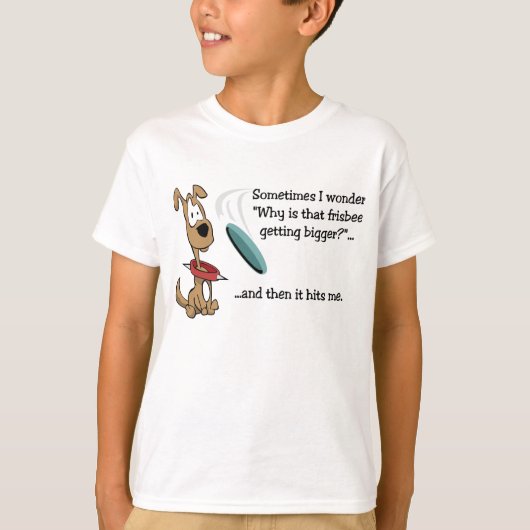 Funny Frisbee Dog T-Shirt (Voorkant)