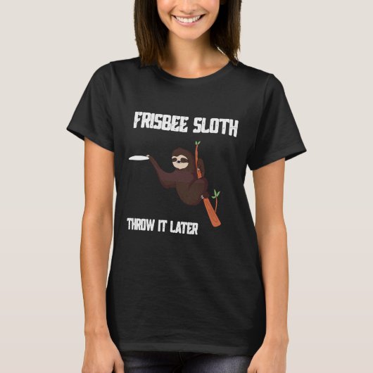 Funny Frisbee Sloth Disk Golf Ultimate T-shirt (Voorkant)