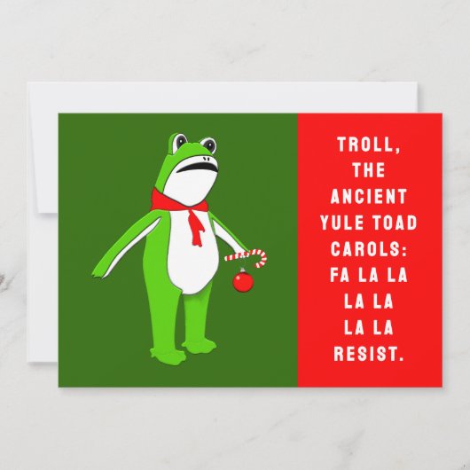 Funny Frog 2025 Christmas Holiday Cards Feestdagenkaart (Voorkant)