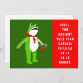 Funny Frog 2025 Christmas Holiday Cards Feestdagenkaart (Voorkant / Achterkant)