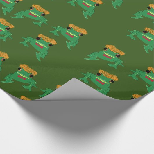 Funny Frog art Cadeaupapier (Hoek)