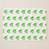 Funny Frog Baby Sherpa Blanket Deken (Voorkant (horizontaal))