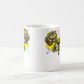 Funny Frog Band Musician Playing Guitar Drums Sing Koffiemok (Center)