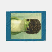 Funny Frog Beehive Bob Haircut Meme Fleece Deken (Voorkant (Horizontaal))