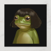 Funny Frog Bob Haircut Meme Frogs Animal Lovers Kaart (Voorkant)