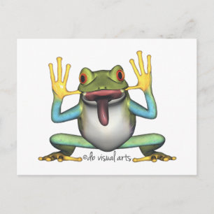 Funny Frog briefkaart-postkaart Briefkaart