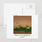 Funny Frog Cartoon Art Cadeaus! Briefkaart (Voorkant / Achterkant)