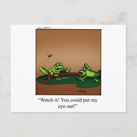 Funny Frog Cartoon Art Cadeaus! Briefkaart (Voorkant)