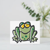 Funny Frog Cartoon Briefkaart (Staand voorkant)