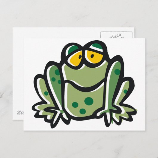 Funny Frog Cartoon Briefkaart (Voorkant / Achterkant)