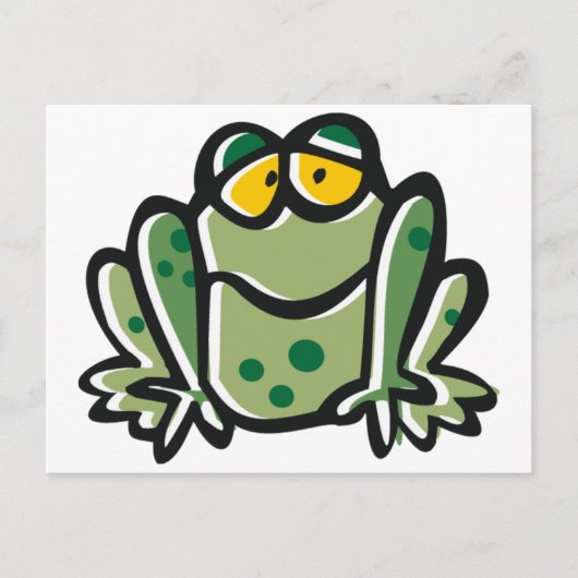 Funny Frog Cartoon Briefkaart (Voorkant)