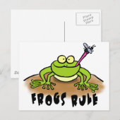 Funny Frog Cartoon Briefkaart (Voorkant / Achterkant)
