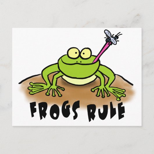 Funny Frog Cartoon Briefkaart (Voorkant)