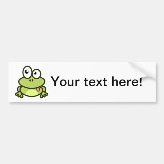 Funny frog cartoon bumpersticker (Voorkant)