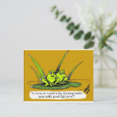 Funny Frog Cartoon Gift! Briefkaart (Staand voorkant)
