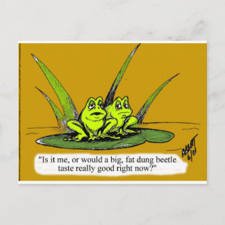 Funny Frog Cartoon Gift! Briefkaart
