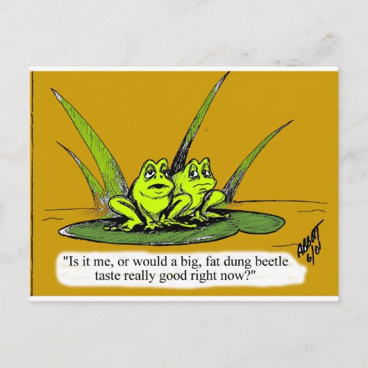 Funny Frog Cartoon Gift! Briefkaart (Voorkant)