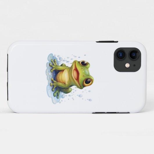 Funny frog Case-Mate iPhone case (Achterkant (horizontaal))