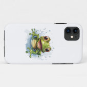 Funny frog Case-Mate iPhone case (Achterkant (horizontaal))