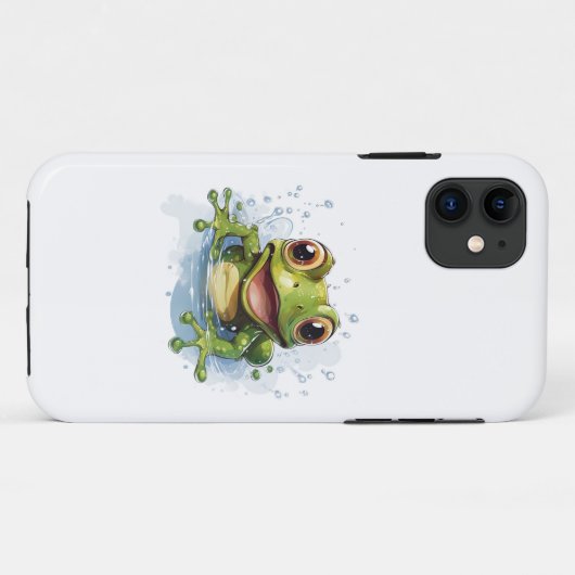 Funny frog Case-Mate iPhone case (Achterkant (horizontaal))